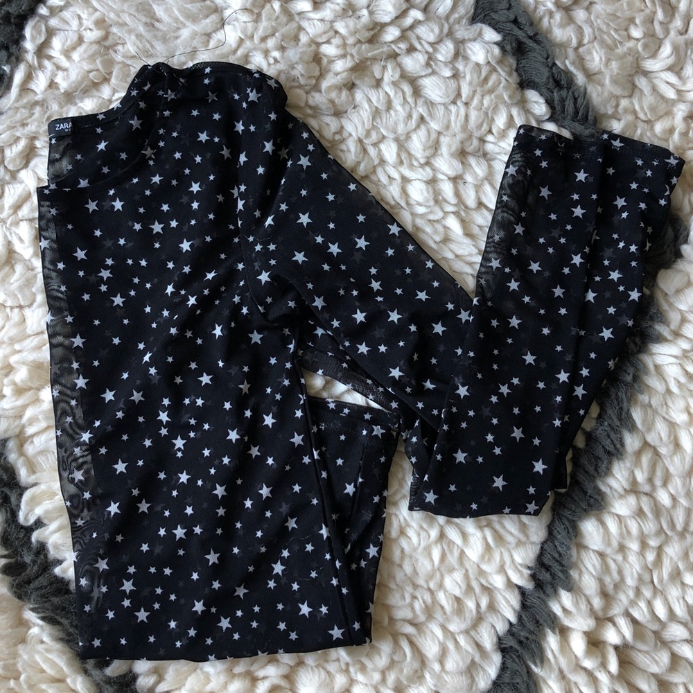 NWOT Zara Sheer Stars Top ✨